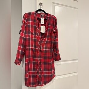 Cassina Garnet Plaid dress